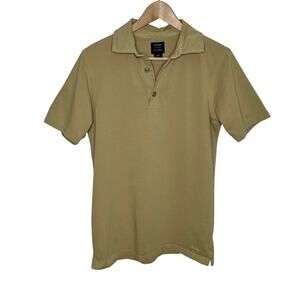 Filson Mens Cedar River Polo Shirt XS Tan Quarter Button Short Sleeve Cotton